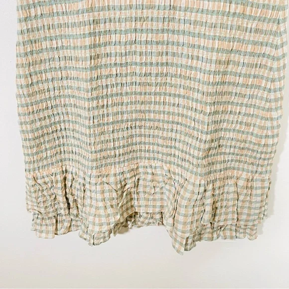 NWT Veronica Beard Cici Smocked Gingham Dress